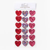 Chunky Glitter Heart Stickers