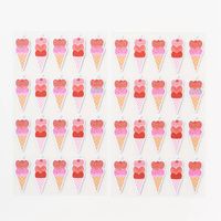 Ice Cream Heart Stickers