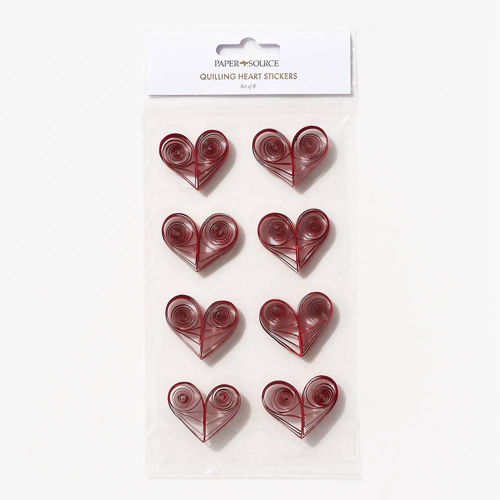 Quilling Heart Stickers