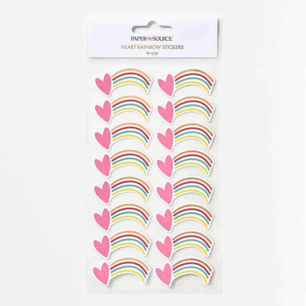 Heart Shooting Rainbow Stickers