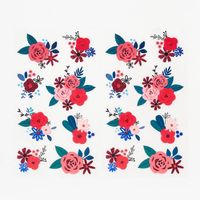 Pink Floral Cluster Stickers