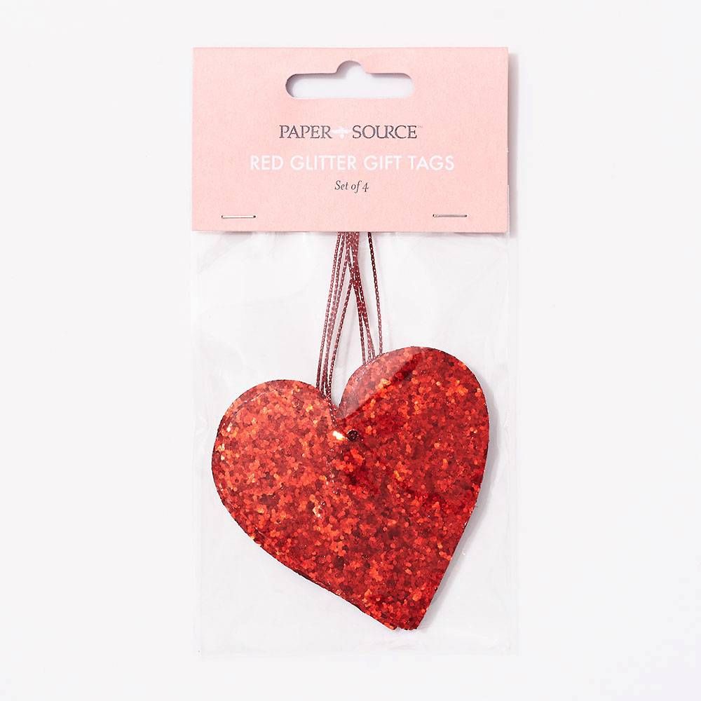 Red Glitter Gift Tags