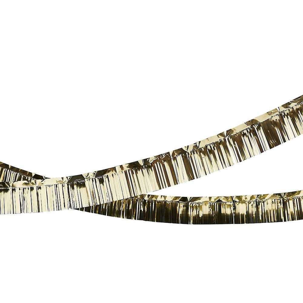 Fringe Foil Gold Banner