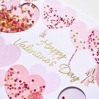 Confetti Heart Balloons Valentine Card