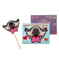 Funny Face Pet Mask Valentine Card Set