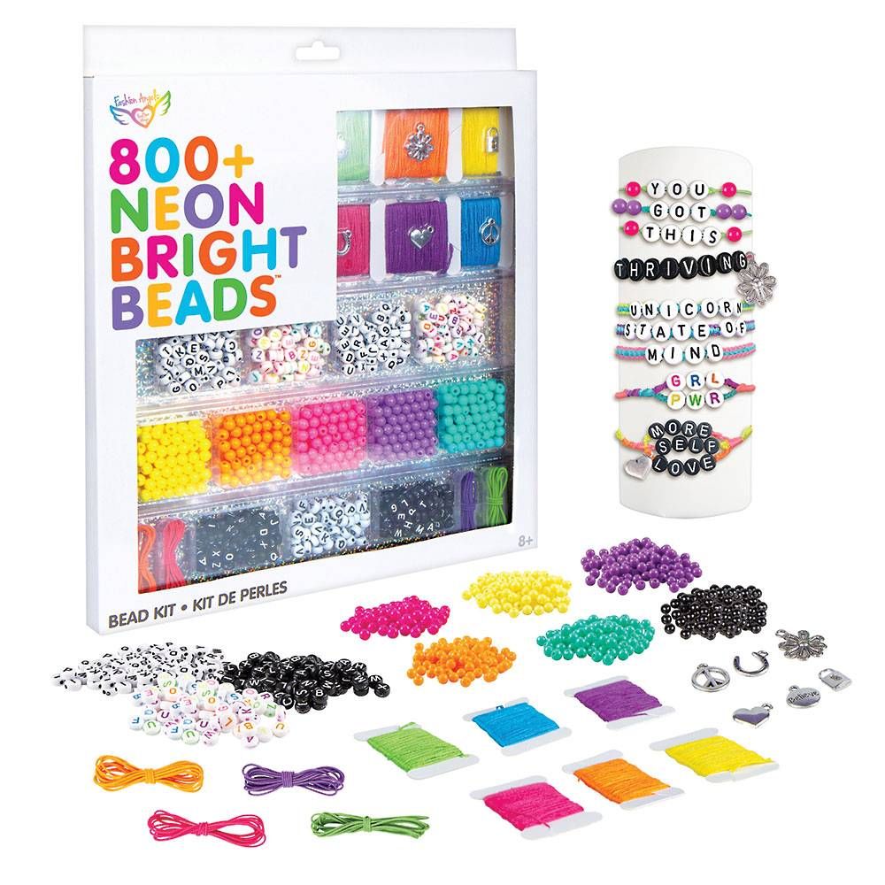 Large Neon Alphabet Bead Kit