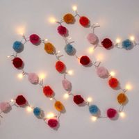 Multi-Color Pom String Lights