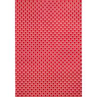 Red Checkered Hearts On Cream Handmade Paper