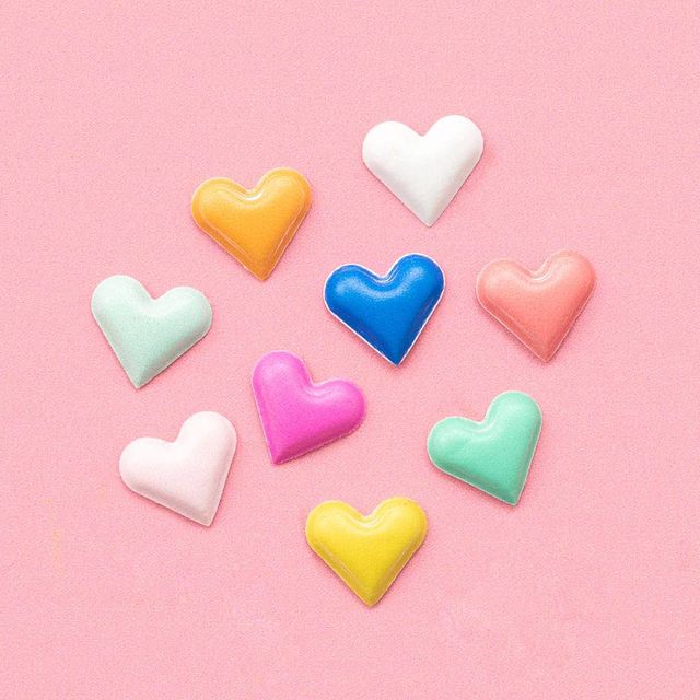 Paper Source Pink Glitter Puffy Heart Stickers