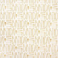 Happy Birthday Gold Glitter Wrapping Paper