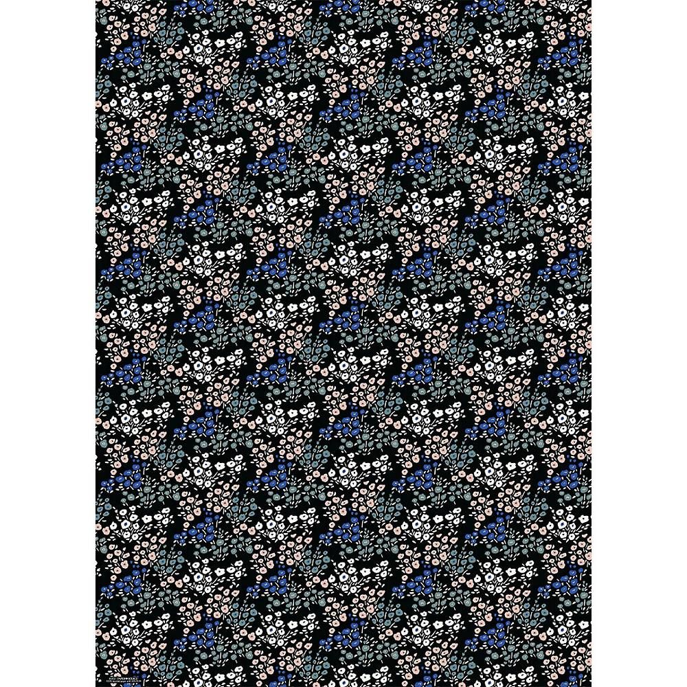 Ditsy Floral On Black Wrapping Paper