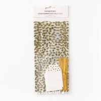 Gold Confetti Dot Cellophane Bags