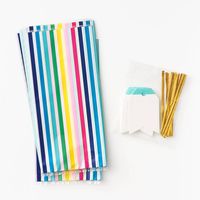 Colorful Stripe Cellophane Bags