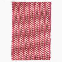 Pink and Burgundy Braided Lines on Blush Handmade Paper