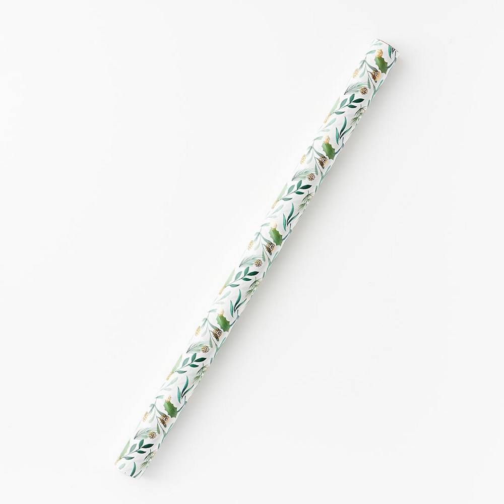 Pinecone Greenery Stone Wrapping Paper