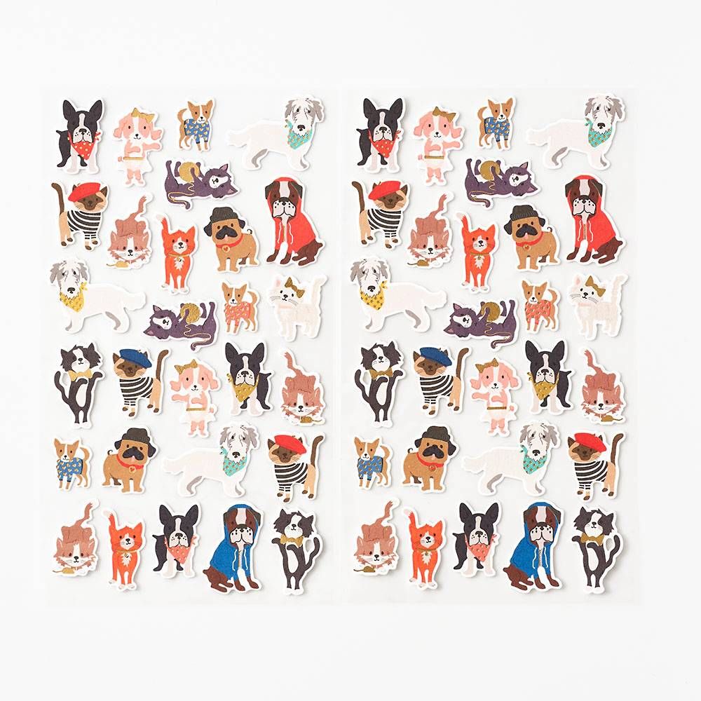 Dressed Up Cat & Dog Stickers