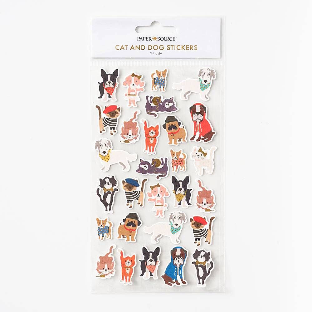 Dressed Up Cat & Dog Stickers