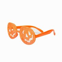 Pumpkin Glitter Glasses