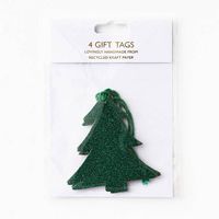 Green Glitter Tree Gift Tags