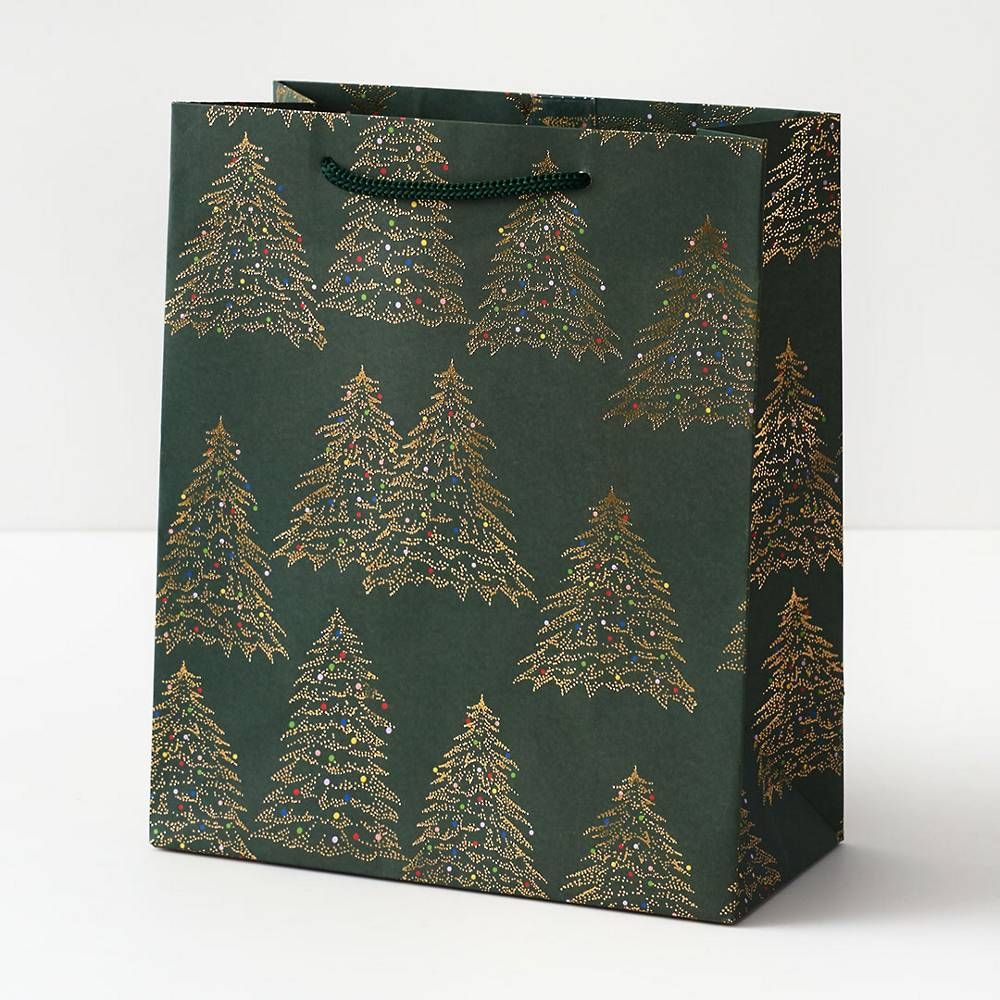 Gold Christmas Tree Gift Bags