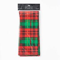 Red & Green Plaid Tissue Paper