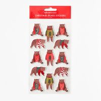 Christmas Bears In Sweaters Stickers