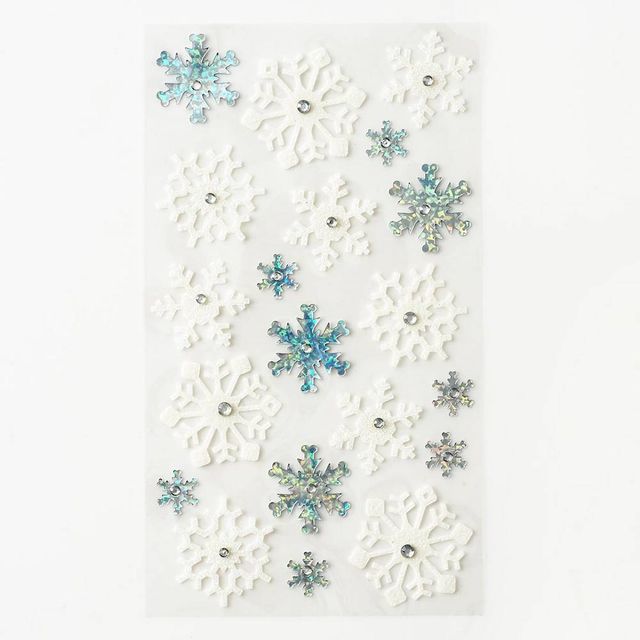 Baker Ross EX5442 Felt Snowflake Stickers for Kids' Crafts and Art