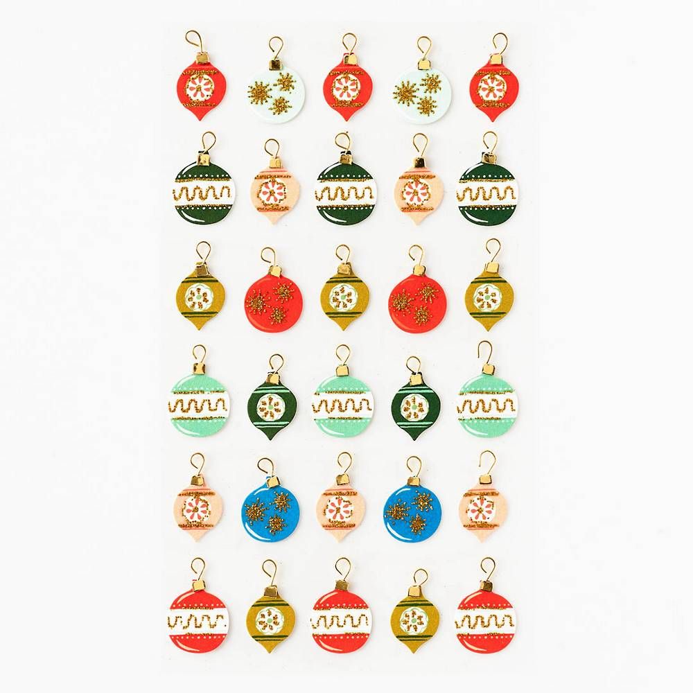 Glitter Ornament Stickers