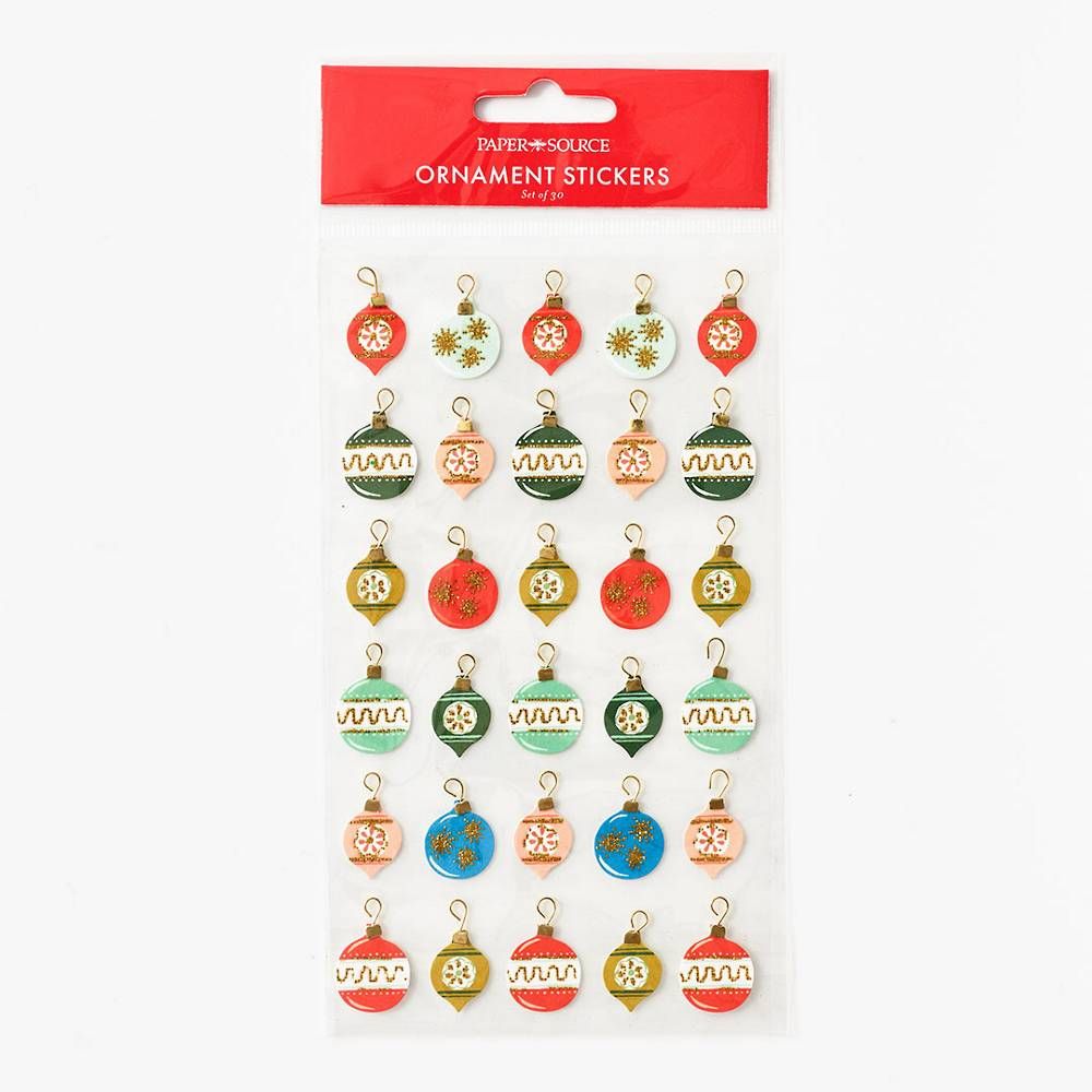 Glitter Ornament Stickers