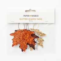 Glitter Leaves Gift Tags