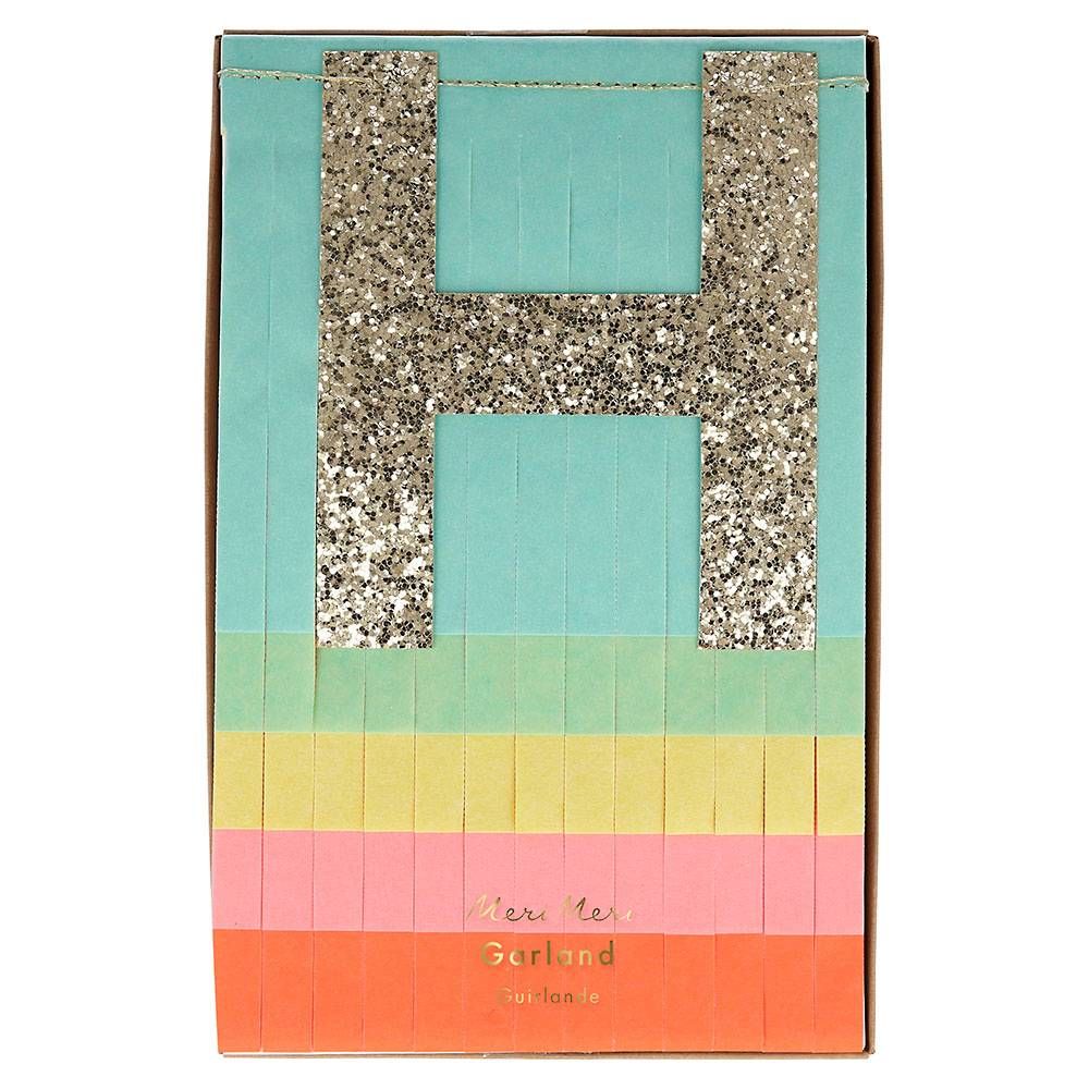 Rainbow Happy Birthday Fringe Banner