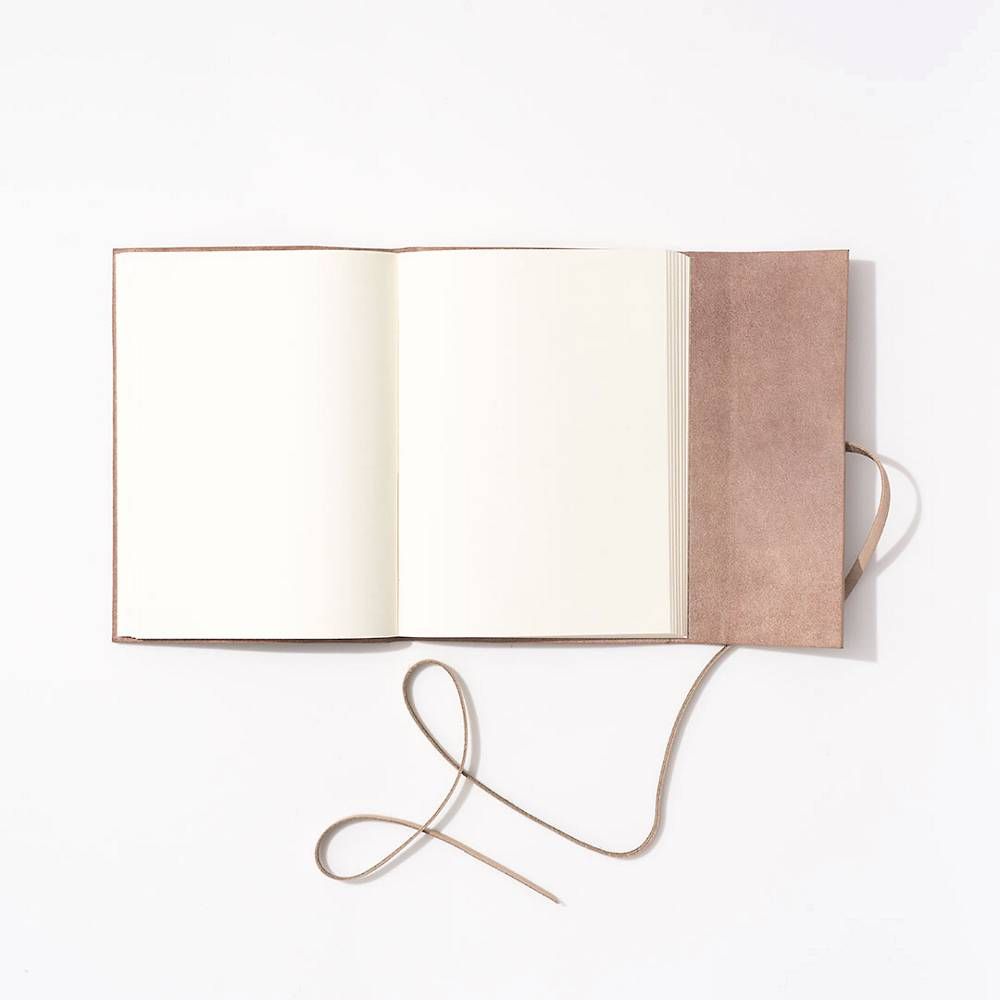Beige Braided Suede Journal