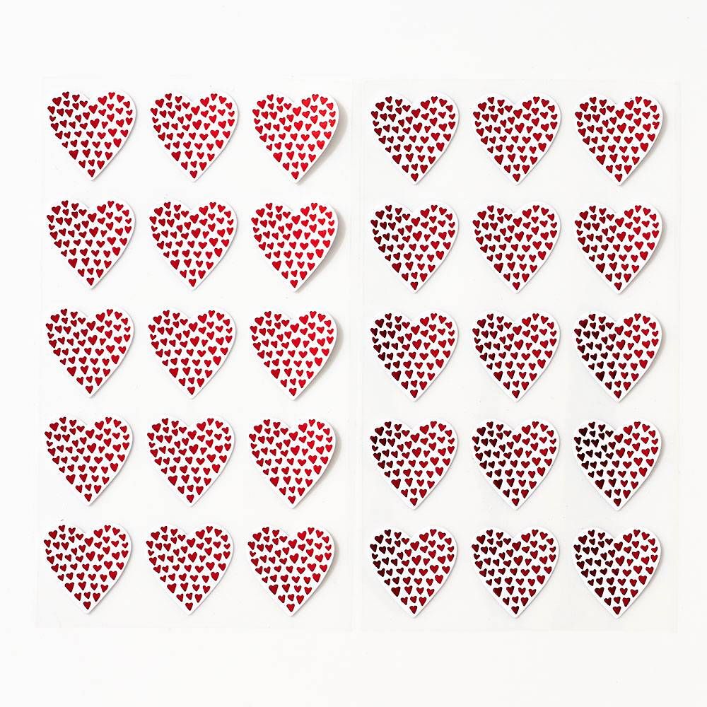 Red Mini Heart Stickers