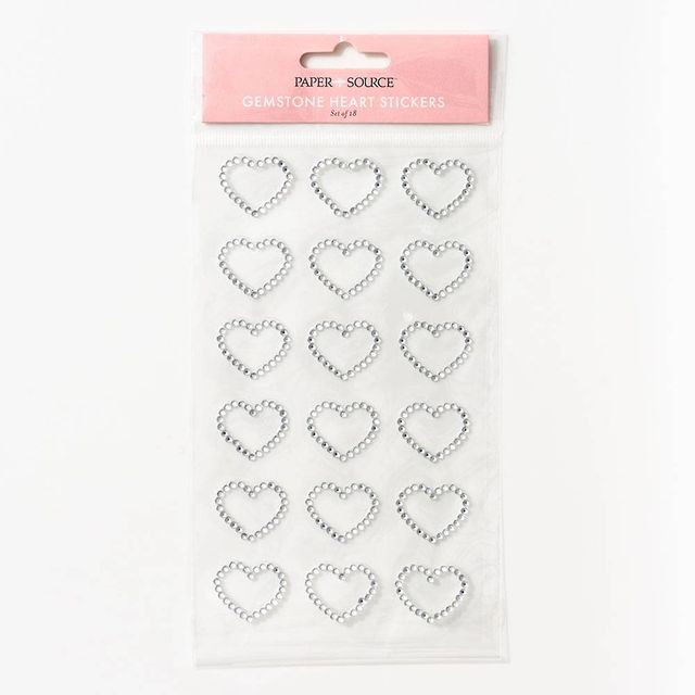 Paper Source Rhinestone Heart Stickers