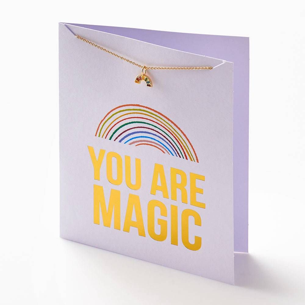 Magic Rainbow Necklace Greeting Card