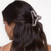 Leopard Satin Claw Clip