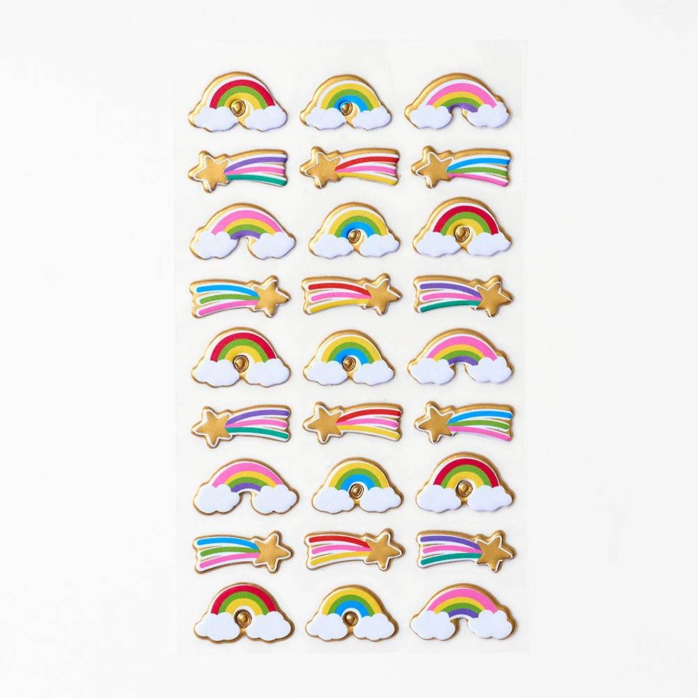 Gold Rainbow Stickers