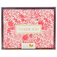 Fuchsia Floral Thank You Card Set