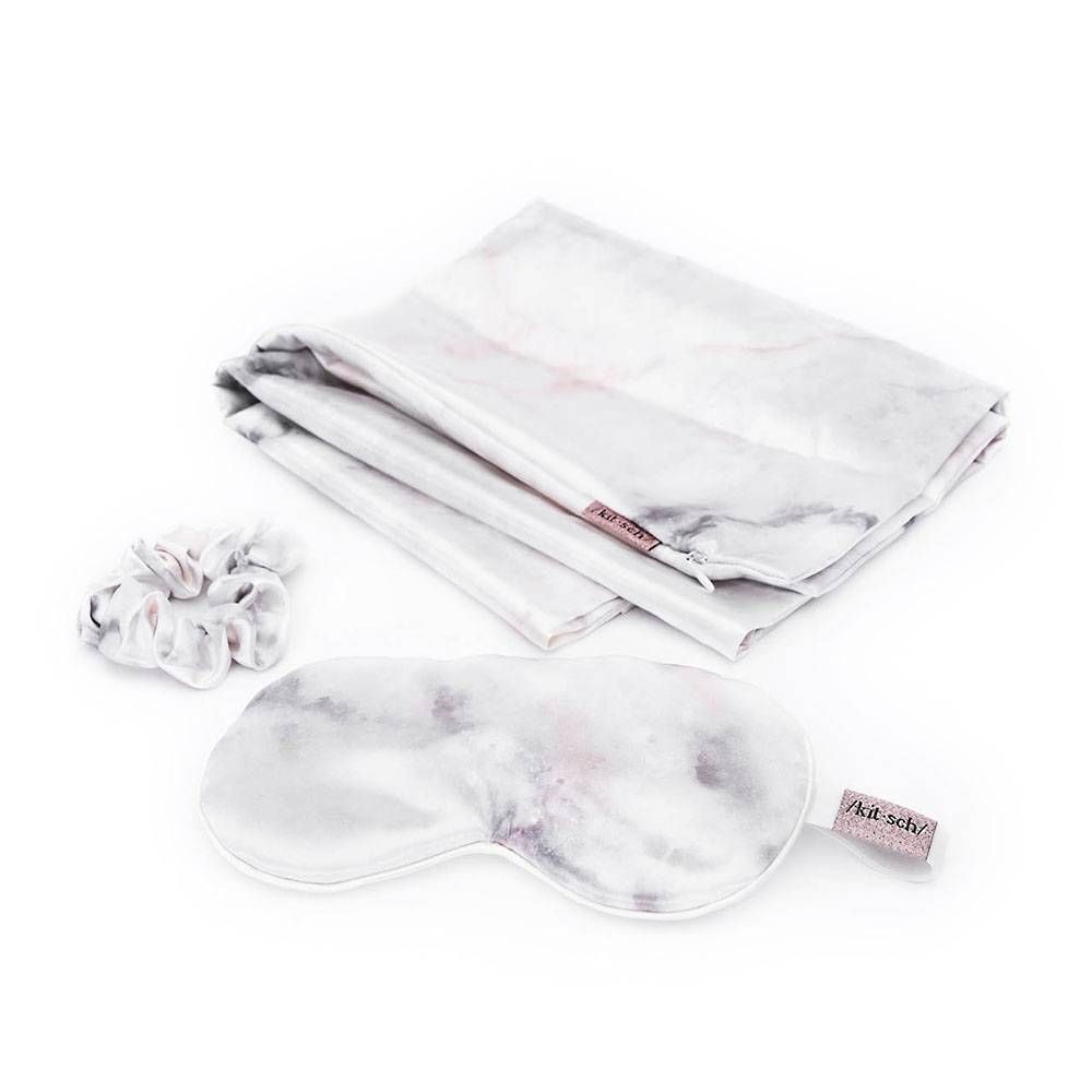 Soft Marble Satin Sleep Set