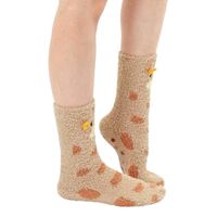 Fuzzy Giraffe Crew Socks