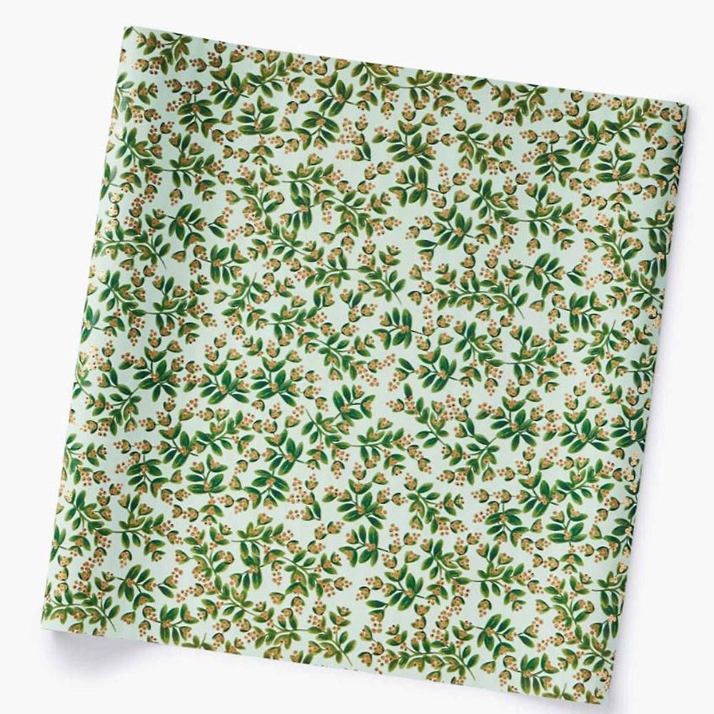 Mistletoe Mint Wrapping Paper