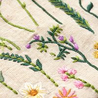 Wildflower Embroidered Pouch