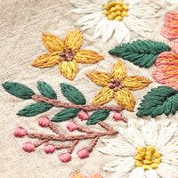 Floral Bouquet Embroidered Pouch