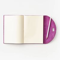 Violet Leather Flap Journal & Pencil