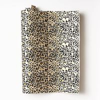 Gold Foil Cheetah Print On Cream Handmade Paper