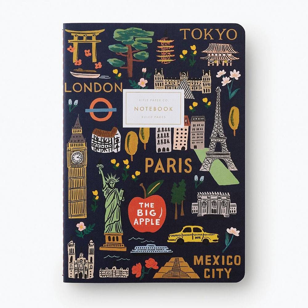Bon Voyage Stitched Notebooks