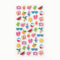 Summer Puffy Stickers