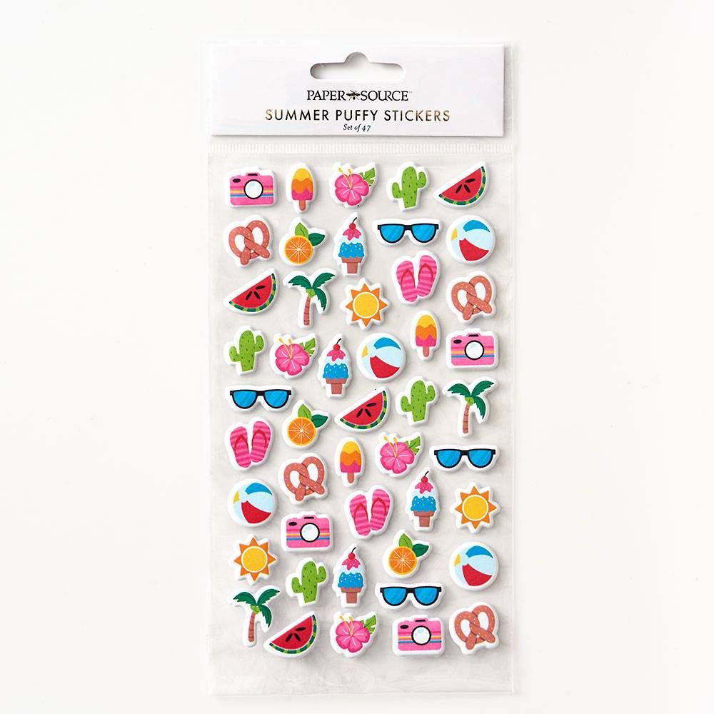 Summer Puffy Stickers