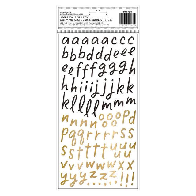 Black Alphabet Stickers