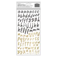 Gold & Black Alphabet Stickers